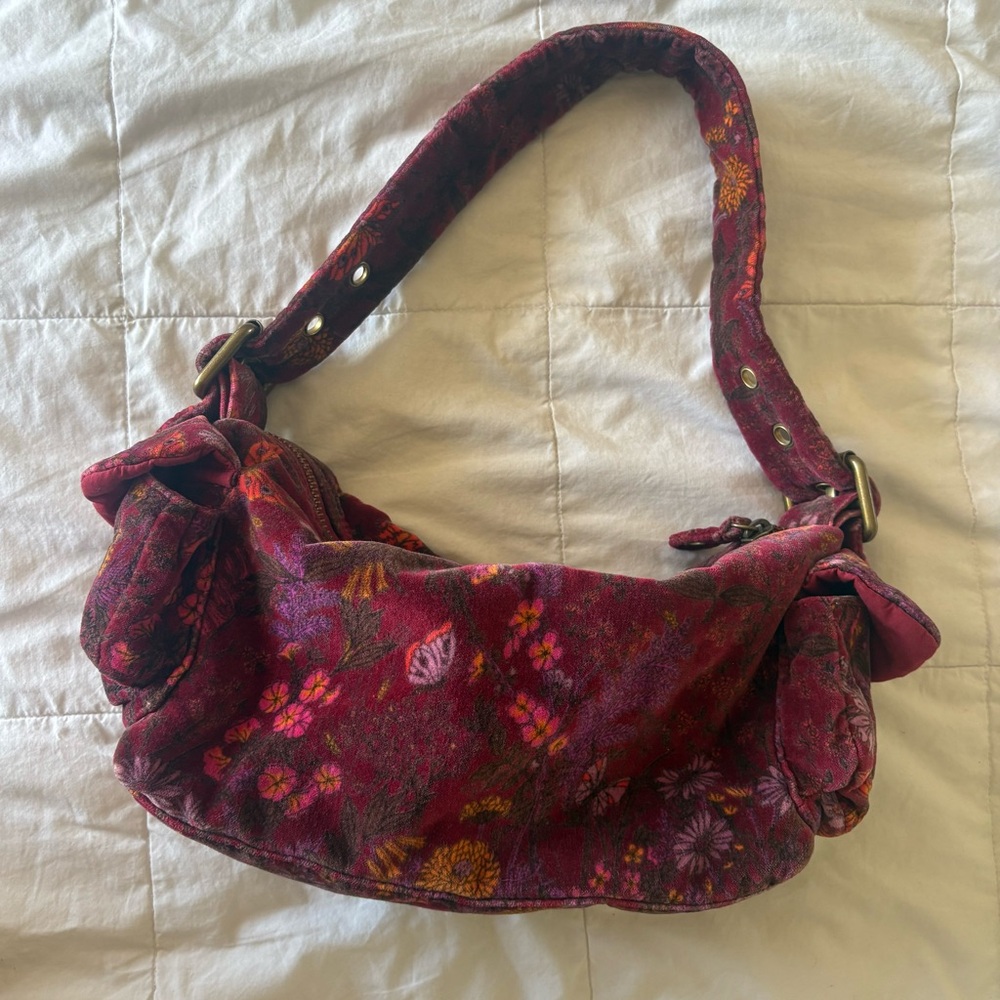 GAP Floral Burgundy Shoulder Bag